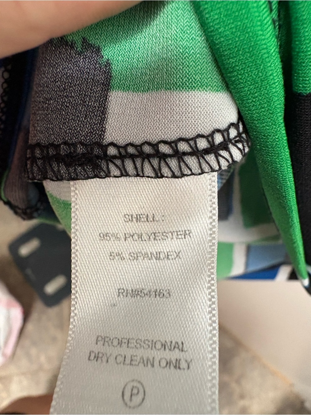 Calvin Klein Colorblock Geometric Shell - Blue, Green & Black - Picture 3 of 3